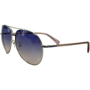 Swarovski SK0343 H Womens Metal Aviator Sunglass 16Z Shiny Palladium 62-13 Large